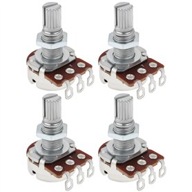 Create idea 4pcs Boutons de Potentiomètre Linéaire pour Guitare B50K 18 Mm de Long Axe Fendu Contrôle Du Volume Et de La Tonalit