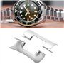 Create idea 1 paire de cosses incurvées de 20 mm x 9 mm compatibles avec les montres Seiko Diver en acier inoxydable style Oyste