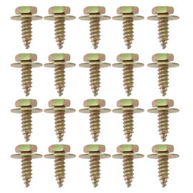 The Lord of the Tools 40pcs Vis Autotaraudeuses de Doublure de Garde-Boue Pare-Chocs Boulons Auto-perceurs en Métal Compatible a