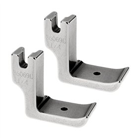 The Lord of the Tools Lot de 2 Pieds Passepoilés pour Machine à Coudre Industrielle 1/4" 36069L en Acier Droit Compatible avec B