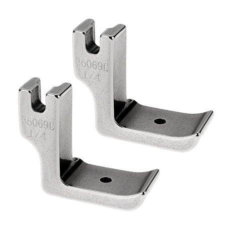 The Lord of the Tools Lot de 2 Pieds Passepoilés pour Machine à Coudre Industrielle 1/4" 36069L en Acier Droit Compatible avec B