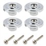 The Lord of the Tools Lot de 4 Supports de Cordes de Basse électrique Ronds 18 X 10 Mm Guides Chromés Arbres à Cordes en Métal M
