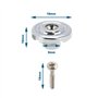 The Lord of the Tools Lot de 4 Supports de Cordes de Basse électrique Ronds 18 X 10 Mm Guides Chromés Arbres à Cordes en Métal M