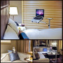 Support sur pied multifonction universel en aluminium, avec bras pivotant inclinable, pour ordinateur portable et tablette
