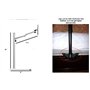 Support sur pied multifonction universel en aluminium, avec bras pivotant inclinable, pour ordinateur portable et tablette