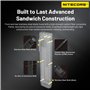 NITECORE EDC27 UHi 3100 Lumen Lampe torche EDC ultra fine haute performance avec porte-clés rétractable, Noir