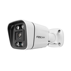 Foscam - V5EP - Caméra IP extérieure 5 MP PoE avec Spots Lumineux et sirène - Détection de Mouvement Humain et de véhicules - Au