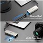 WAVLINK Station d'accollement USB C à Double Moniteur, Station d'accollement avec Double HDMI, DP, 100W PD, USB3.0&2.0, RJ45, Fe