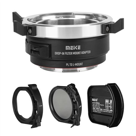 Meike MK-PLTL-C Adaptateur de montage manuel avec filtres ND et UV variables pour objectif ARRI PL-Mount Cine vers appareils pho