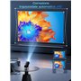 [Built-in Apps & Android 11.0] Mini Videoprojecteur 4K Projecteur 18000 Lux Soutien 180° Rotation et Trapèze Automatique, Portab