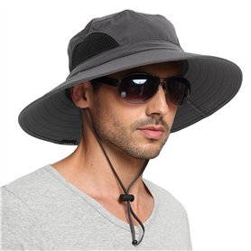 EINSKEY Chapeau Anti UV Homme Femme Large Bord Casquette Pliable Étanche pour la Randonnée