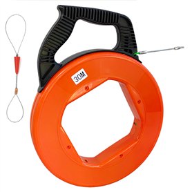 Tire Fils Electricien Aiguille 30m Tire Fils Electrique Kit Tire fil en Acier Spiralé Flexible Aiguille Tire Fil pour Installati