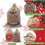 Sacs de Noël. Sacs de Noël moyens de 35 x 50 cm. Sacs-cadeaux de noël avec cordon de serrage en jute artificielle. Un paquet de 