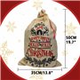Sacs de Noël. Sacs de Noël moyens de 35 x 50 cm. Sacs-cadeaux de noël avec cordon de serrage en jute artificielle. Un paquet de 