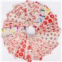 Qpout Paquet de 16 sachets métalliques de Noël en Toile de Jute avec Cordon de Serrage, Bronzage Pochette Cadeau de Noël Pochett