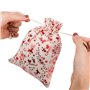 Qpout Paquet de 16 sachets métalliques de Noël en Toile de Jute avec Cordon de Serrage, Bronzage Pochette Cadeau de Noël Pochett