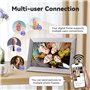 BWJBSW Cadre Photo Numérique WiFi 10.1 Pouces, IPS à Écran Tactile HD, Smart Cloud Connecté avec 32 Go Espace, Configuration Fac