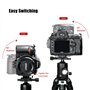SUNWAYFOTO LS-80 Bague rotative universelle de 80 mm pour appareils photo DLSR, bague de montage de trépied, bague de support d'