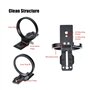 SUNWAYFOTO LS-80 Bague rotative universelle de 80 mm pour appareils photo DLSR, bague de montage de trépied, bague de support d'