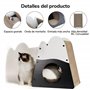 FUKUMARU Griffoir pour chat, 50 cm, confortable en carton, en forme de montagne, griffoir vertical durable, griffoir pour grands