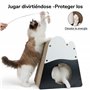FUKUMARU Griffoir pour chat, 50 cm, confortable en carton, en forme de montagne, griffoir vertical durable, griffoir pour grands
