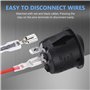 URAQT Rond Interrupteur à Bascule, 11PCS 250VCA 6A Bouton de Rocker Switch Rond SPST avec 2 Broches & 5PCS Housse étanche, On/Of