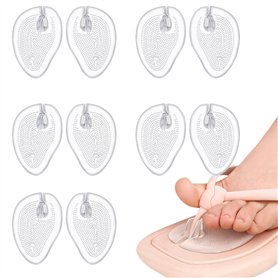MAEXUS Lot de 5 paires de tongs en silicone - Coussinets de protection des orteils - Semelle intérieure antidérapante pour sanda