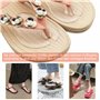 MAEXUS Lot de 5 paires de tongs en silicone - Coussinets de protection des orteils - Semelle intérieure antidérapante pour sanda