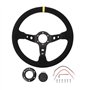 aleawol Volant de sport universel - 350 mm - 6 vis - Pour voiture - Noir