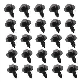 The Lord of the Tools 25pcs Vis Autotaraudeuses à Tête Hexagonale 5.5-6mmx19mm avec Rondelles Lâches Captives Boulons Auto-perce
