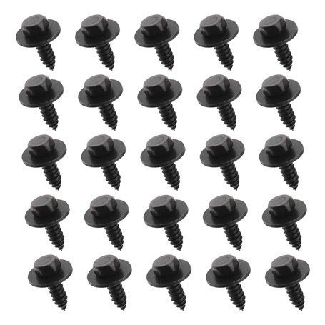The Lord of the Tools 25pcs Vis Autotaraudeuses à Tête Hexagonale 5.5-6mmx19mm avec Rondelles Lâches Captives Boulons Auto-perce