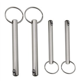Create idea 4pcs Goupilles à Dégagement Rapide avec Anneau de Cercle d'extrémité à Boule à Ressort en Acier Carbone Nickelé Bimi