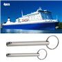 Create idea 4pcs Goupilles à Dégagement Rapide avec Anneau de Cercle d'extrémité à Boule à Ressort en Acier Carbone Nickelé Bimi