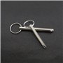 Create idea 4pcs Goupilles à Dégagement Rapide avec Anneau de Cercle d'extrémité à Boule à Ressort en Acier Carbone Nickelé Bimi
