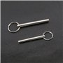 Create idea 4pcs Goupilles à Dégagement Rapide avec Anneau de Cercle d'extrémité à Boule à Ressort en Acier Carbone Nickelé Bimi
