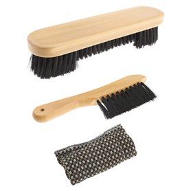 be in your mind 3pcs Kit d'outils de Nettoyage Tissu Brosse de Table Piscine avec Poignée en Bois pour Billard Table Lit Coins R