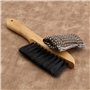 be in your mind 3pcs Kit d'outils de Nettoyage Tissu Brosse de Table Piscine avec Poignée en Bois pour Billard Table Lit Coins R