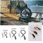 Be In Your Mind 90pcs Pêche à Mouche Snaps en Acier Inoxydable Pas de Nœud Changement Rapide Crochet à Mouche Leurre Snaps Liens