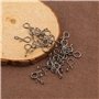 Be In Your Mind 90pcs Pêche à Mouche Snaps en Acier Inoxydable Pas de Nœud Changement Rapide Crochet à Mouche Leurre Snaps Liens