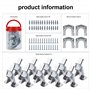 Lot de 14 supports muraux pour le garage - pinces à outils en métal pour le montage mural Support d'organisateur mural pour armo