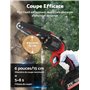 DETLEV PRO Mini Tronconneuse à Batterie 4000mAhX2 6 Pouces Tronçonneuse Électrique Sans Fil 2 Chaînes Portable Tronconneuse Ther