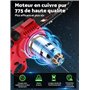 DETLEV PRO Mini Tronconneuse à Batterie 4000mAhX2 6 Pouces Tronçonneuse Électrique Sans Fil 2 Chaînes Portable Tronconneuse Ther