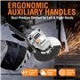 MAXXT Meuleuse d'angle 125 mm | 1700W avec Démarrage progressif & Protection anti-surcharge – 12 000 tr/min pour coupe, meulage 