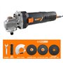 MAXXT Meuleuse d'angle 125 mm | 1700W avec Démarrage progressif & Protection anti-surcharge – 12 000 tr/min pour coupe, meulage 