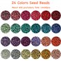 Bala&Fillic Lot de 11/0 petites perles de verre à enfiler pour boucles d'oreilles - 14 400 pièces dans une boîte