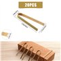 20 Pièces 9cm Pinces en Bambou Ustensiles de Cuisine Pinces à Pain Pinces à Pain pour les Fruits le Thé Pain Grillé la Cuisine