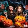 DERAYEE 2pcs Fourche de Diable，Devil Fork Sparkling Rouge Trident Arme Horreur Accessoire pour la Fête d'Halloween