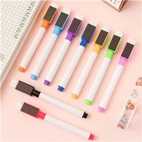 DERAYEE 9pcs Stylos de Tableau Blanc et Ensemble de Gomme