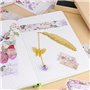 DERAYEE Marque Page Plume,un Pièces Marque Page Marque Page Métal Pour Marque De Lecture, Cadeau Pour Enfants Et Étudiants