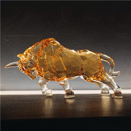 DARMOMOON FengShui Statue de Taureau Wall Street en Acrylique - Sculpture de Taureau pour la Maison